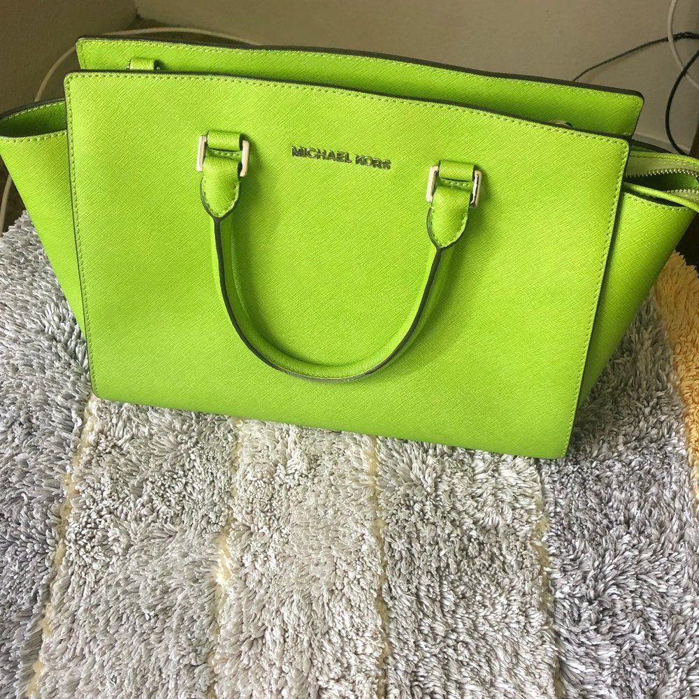 Michael Kors Neon Green Handbag